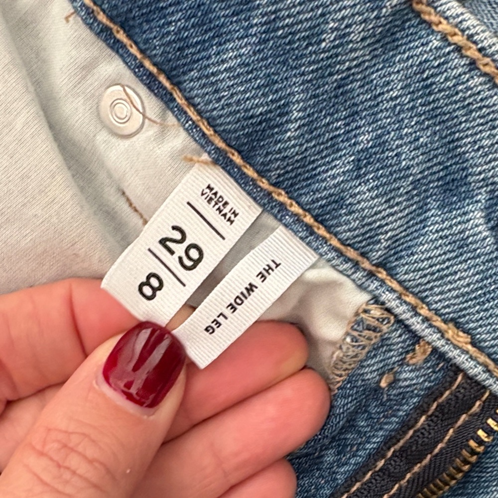 LOFT Blue Flare Jeans with Studded Details - Picture 2 of 6